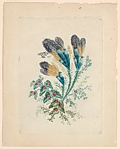 Fantastic flower motif from "Nouvelle Suitte de Cahiers de fleurs idéales" by Jean-Baptiste Pillement, French, 1728–1808