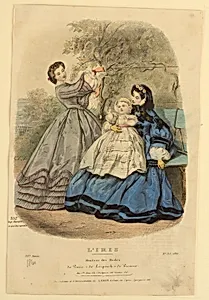 Fashion Plate no. 357 from L'Iris, Moniteur des Modes