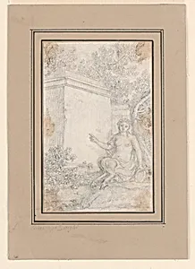 Faun by a Monument