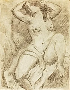 Female Nude Arranging Hair