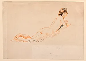 Female Nude, Resting on Grass