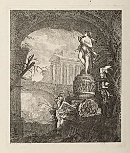 Femme dressÃ©e sur un piÃ©destal ornÃ© de bas-reliefs (Woman Standing on a Pedestal Decorated with Bas-Reliefs)