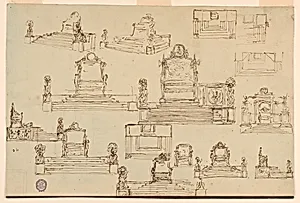 Fifteen Sketches for a Throne by Giuseppe Barberi, Italian, 1746–1809