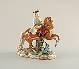 Figure of an Officer on Horseback by Meissen Porcelain Manufactory, German, active from 1710 to the present