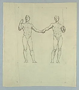 Figure Study for Seal of the University Club, New York by Kenyon Cox, American, 1856–1919