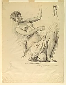 Figure Study, Possibly for Dome of Manufactures and Liberal Arts Building, World's Columbian Exposition, Chicago, IL