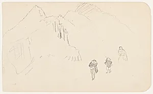 Figures and Mountains, Mexico by Frederic Edwin Church, American, 1826–1900