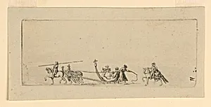Figures in a Sleigh by Daniel Nikolaus Chodowiecki, German, 1726 - 1801
