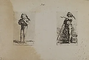 (Figurine Series) Old Man with Plumed Hat, Resting Hands