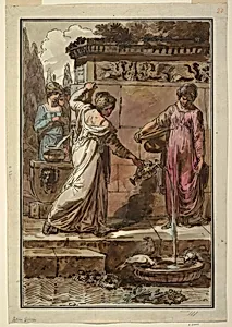 Five Women at a Fountain by Felice Giani, Italian, 1758–1823