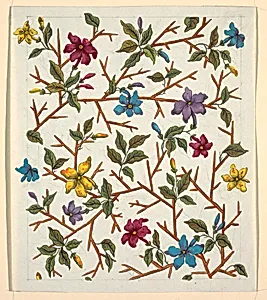 Floral design for printed textile