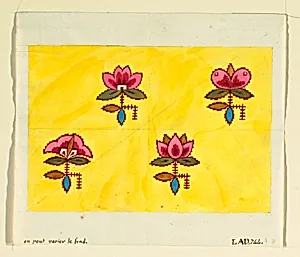 Floral design for printed textiles