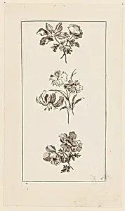 Flower Boughs, from "Divers Bouquets d'Aprés Nature" by Jean-Baptiste Pillement, French, 1728–1808