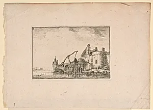 Fortified Building by a Stream With a Large Water Conductor