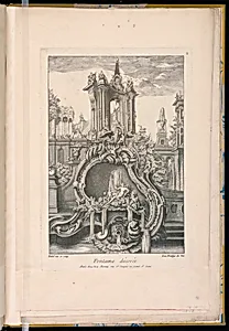 Fountain in the Form of a Cartouche by Pierre Edme Babel, French, 1720–1775