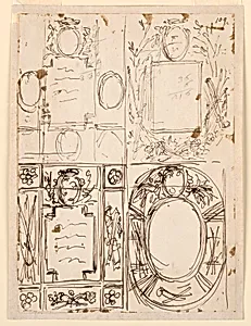 Four Designs for the Frame of a Tablet by Giuseppe Barberi, Italian, 1746–1809