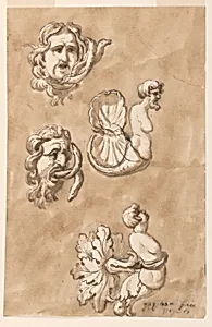 Four doorknobs by Giuseppe Barberi, Italian, 1746–1809
