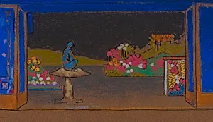 Garden of Flowers (set design for Alice-in-Wonderland, 1915)