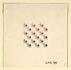 Geometric design for printed textile