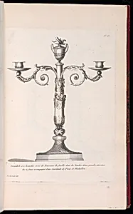 Girandole Ã  2 branches ornÃ© de Rinseaux de feuille
