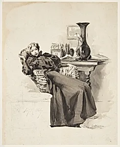 Girl in a Wicker Chair