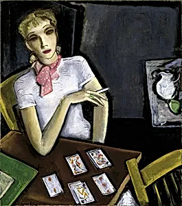 Girl with Cards by Lucius Kutchin
