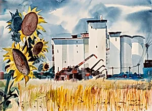 Grain Elevator, Kansas by Robert Johnson, n.d.