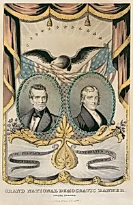 Grand National Democratic Banner by Nathaniel Currier, 27 Mar 1813 - 20 Nov 1888