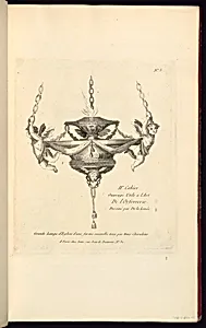 Grande Lampe d'Eglise d'une forme nouvelle tenus par trois Cherubins