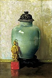Green Chinese Jar by Ruth Payne Burgess