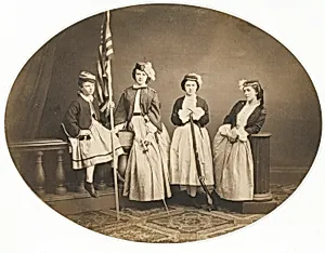 Group at the Sanitary Commission Fair, Albany, New York by Churchill and Denison Studios, active 1850s-1860s