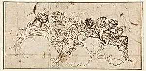 Group of Angels on a Cloud Bank