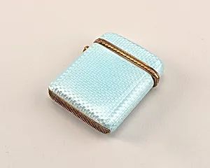 Guilloche Enamel Match Safe