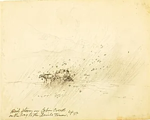 Hail Storm on Cabin Creek on the Way to the Devil's Tower by Thomas Moran