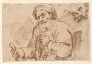 Half-length Sketch of an Elderly Pilgrim