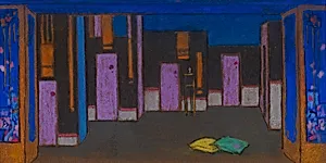 Hall with Doors (set design for Alice-in-Wonderland, 1915)