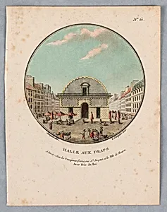 Halle aux Draps, Plate 61 from "Vues Pittoresques des Princepaux Ãdifices de Paris"