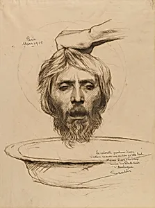 Head of John the Baptist by Léon-Daniel Saubès, French