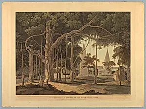 Hindoo Temple at Agouree, On the River Soane, Bahar, from "Oriental Scenery: Twenty Four Views in Hindoostan"