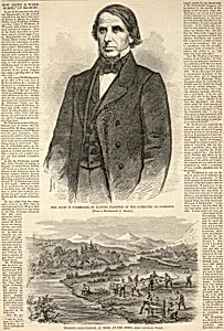 Hon. Elihu B. Washburne of Illinois, Chairman of the Committee on Commerce, from Harper's Weekly, March 17, 1860 by Winslow Homer
