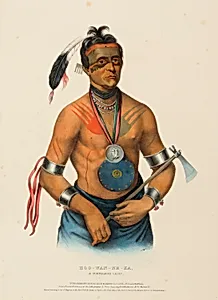 HOO-WAN-NE-KA, A WINNEBAGO CHIEF., from History of the Indian Tribes of North America
