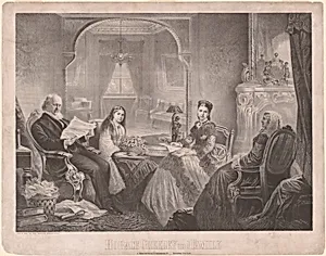 Horace Greeley and Family by Otto Knirsch, active 1855 - 1865
