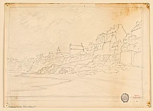 Houses of a Town at the Edge of a Rocky Shore