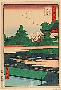 Ichigaya Hachiman from the Series 100 Views of Edo