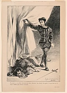 Illustration for Hamlet: The Death of Polonius (III,4)