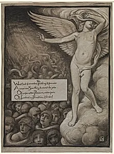 (Illustration for Rubáiyát of Omar Khayyám) Love Shrinking Affrighted at the Sight of Hell by Elihu Vedder