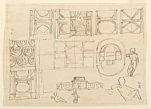 Interior elevation of a building