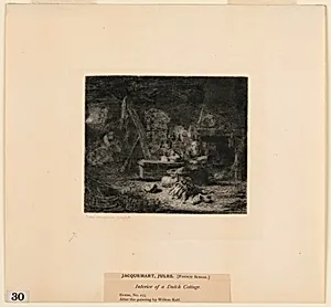 Interior of a Dutch Cottage, from "Etchings of Pictures in the Metropolitan Museum, New York"