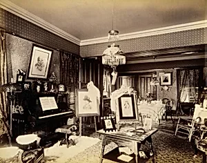 Interior of Hoyt Mansion, from the album Views of Charlestown, New Hampshire