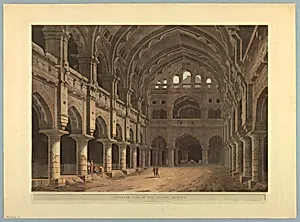 Interior View of the Palace, Madura, from "Oriental Scenery: Twenty Four Views in Hindoostan"